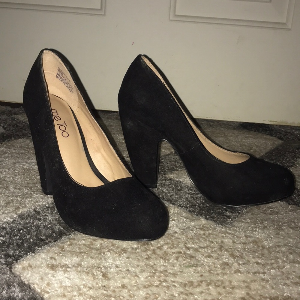 Me Too formal black velvet heels